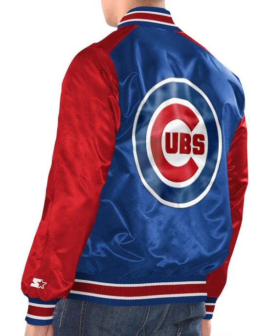 Royal/Red Chicago Cubs Renegade Varsity Satin Jacket Royal/Red Chicago Cubs Renegade Varsity Satin Jacket