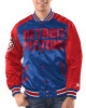 Royal/Red Detroit Pistons Renegade Varsity Satin Jacket Royal/Red Detroit Pistons Renegade Varsity Satin Jacket