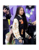 Rumi Carter Super Bowl LVIII Wool Varsity Jacket