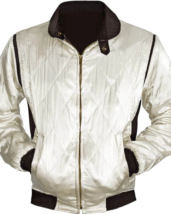 Ryan Gosling Drive Scorpion White Satin Lightweight Casual Bomber Varsity Sports Biker Drive Jacket Ryan Gosling Drive Scorpion White Satin Lightweight Casual Bomber Varsity Sports Biker Drive Jacket