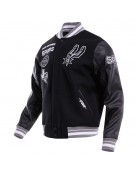 San Antonio Spurs Retro Classic Black Wool Varsity Jacket