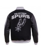 San Antonio Spurs Retro Classic Black Wool Varsity Jacket