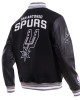 San Antonio Spurs Retro Classic Black Wool Varsity Jacket