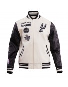 San Antonio Spurs Retro Classic Black Wool Varsity Jacket