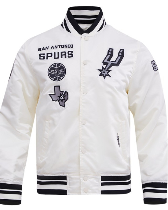 San Antonio Spurs Retro Classic Varsity Satin Jacket San Antonio Spurs Retro Classic Varsity Satin Jacket