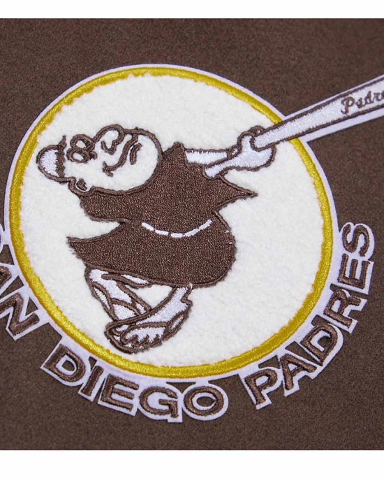 San Diego Padres Retro Classic Rib Varsity Jacket San Diego Padres Retro Classic Rib Varsity Jacket