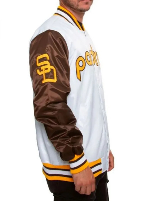 San Diego Padres Varsity Bomber Jacket San Diego Padres Varsity Bomber Jacket