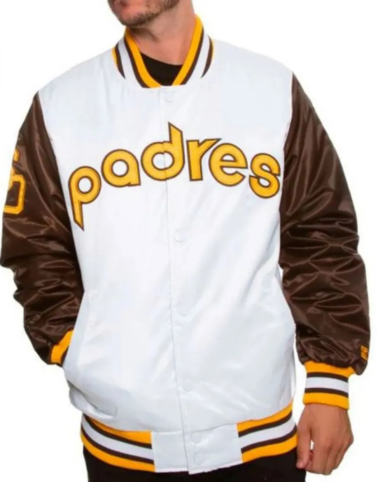 San Diego Padres Varsity Bomber Jacket San Diego Padres Varsity Bomber Jacket