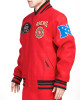 San Francisco 49ers Crest Emblem Rib Varsity Wool Jacket San Francisco 49ers Crest Emblem Rib Varsity Wool Jacket