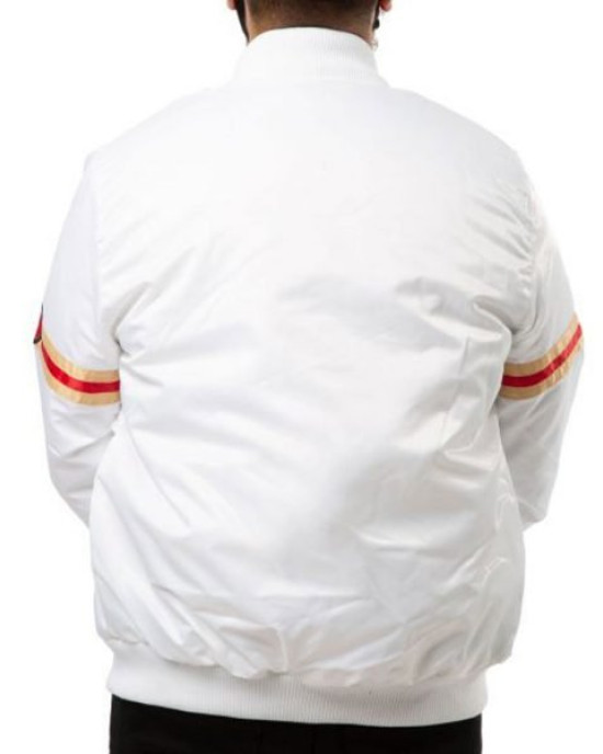 San Francisco 49ers Starter White Satin Jacket San Francisco 49ers Starter White Satin Jacket