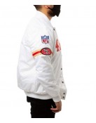 San Francisco 49ers Starter White Satin Jacket