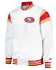 San Francisco 49ers White Varsity Satin Jacket San Francisco 49ers White Varsity Satin Jacket