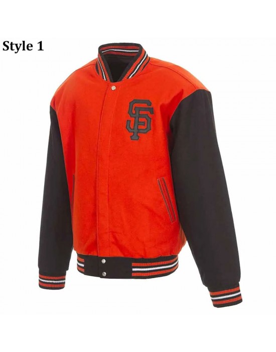 San Francisco Giants Varsity Orange/Black Wool Jacket