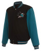 San Jose Sharks Teal and Black Varsity Wool Jacket San Jose Sharks Teal and Black Varsity Wool Jacket