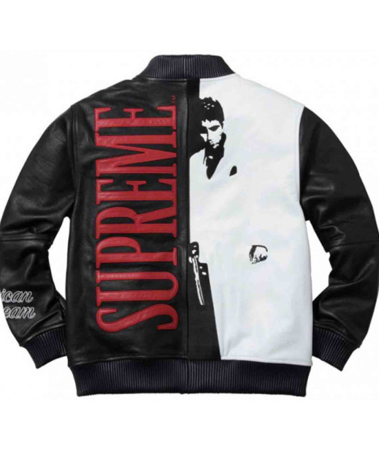 Scarface Tony Montana Bomber Leather Jacket Scarface Tony Montana Bomber Leather Jacket