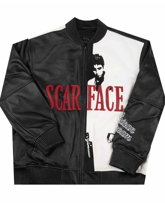 Scarface Tony Montana Bomber Leather Jacket Scarface Tony Montana Bomber Leather Jacket