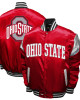 Scarlet Ohio State Buckeyes Power Red Satin Full-Snap Jacket Scarlet Ohio State Buckeyes Power Red Satin Full-Snap Jacket