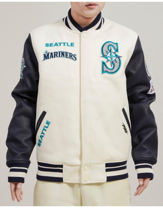 Seattle Mariners Retro Classic Wool Varsity Jacket