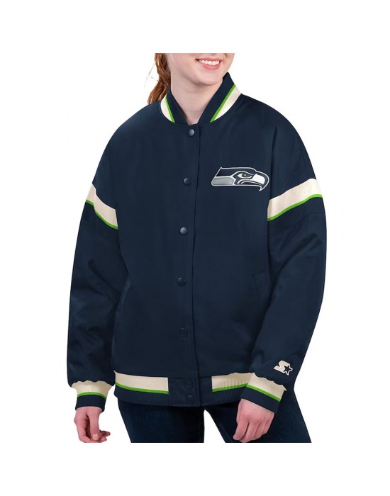 Seattle Seahawks Tournament Navy Varsity Jacket