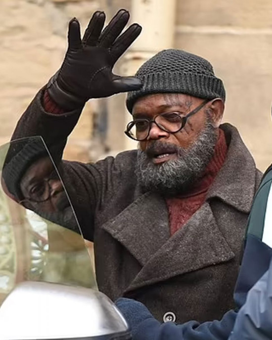 Secret Invasion Samuel L. Jackson Grey Peacoat Secret Invasion Samuel L. Jackson Grey Peacoat