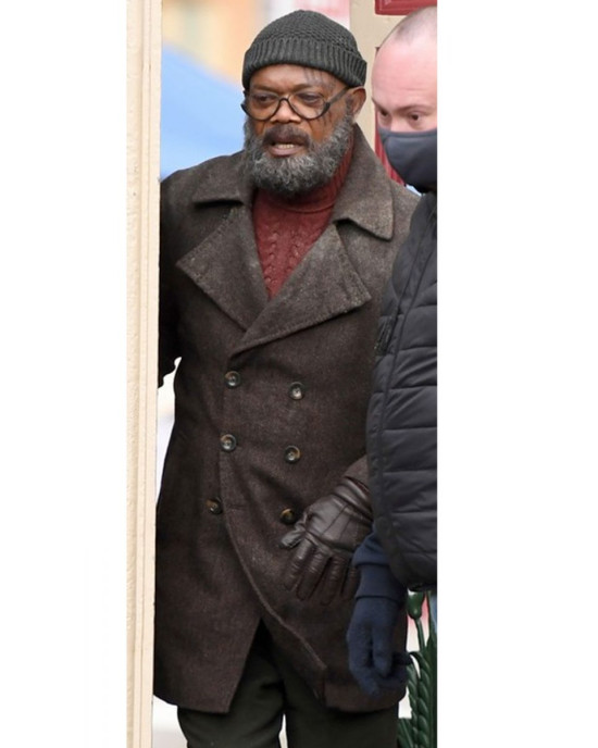 Secret Invasion Samuel L. Jackson Grey Peacoat Secret Invasion Samuel L. Jackson Grey Peacoat