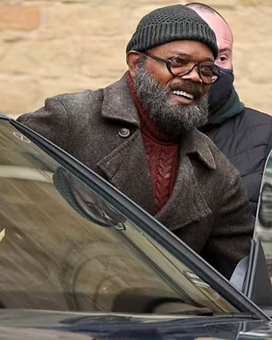 Secret Invasion Samuel L. Jackson Grey Peacoat Secret Invasion Samuel L. Jackson Grey Peacoat