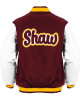 Shaw University Maroon and White Varsity Jacket Shaw University Maroon and White Varsity Jacket
