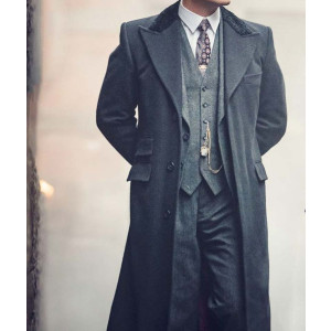 Shelby Vintage Style Long Black Coat