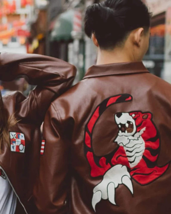 Shenmue Ryo Hazuki Logo Brown Leather Jacket Shenmue Ryo Hazuki Logo Brown Leather Jacket