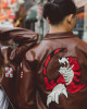 Shenmue Ryo Hazuki Logo Brown Leather Jacket Shenmue Ryo Hazuki Logo Brown Leather Jacket