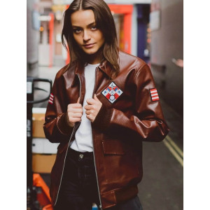 Shenmue Ryo Hazuki Logo Brown Leather Jacket