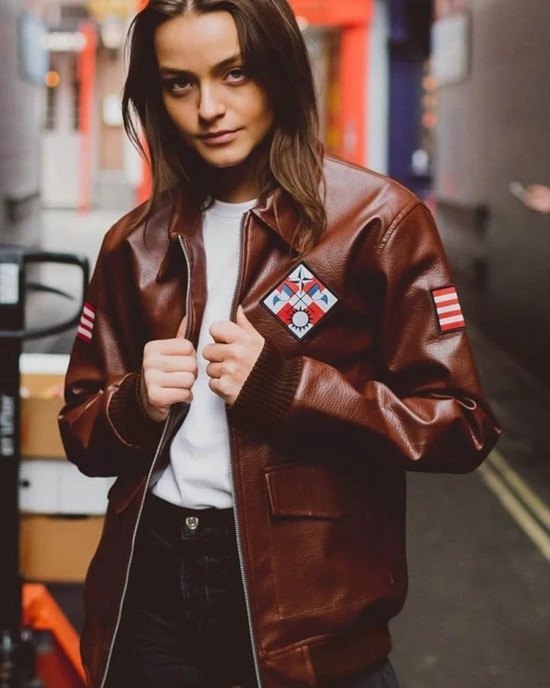 Shenmue Ryo Hazuki Logo Brown Leather Jacket Shenmue Ryo Hazuki Logo Brown Leather Jacket