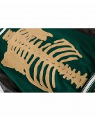 Skeleton Furry Bone Baseball Varsity Jacket