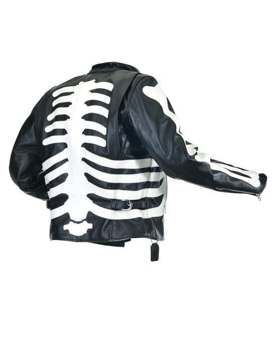 Skeleton Vanson Bones Black Leather Jacket