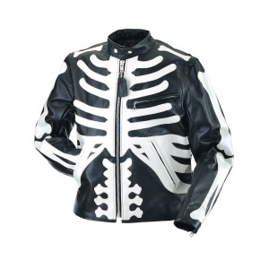 Skeleton Vanson Bones Black Leather Jacket