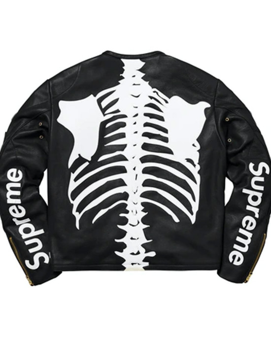 Skeleton Vanson Red Genuine Leather Jacket Skeleton Vanson Red Genuine Leather Jacket