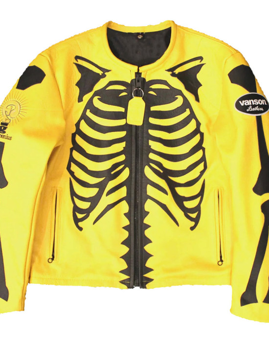 Skeleton Vanson Red Genuine Leather Jacket Skeleton Vanson Red Genuine Leather Jacket