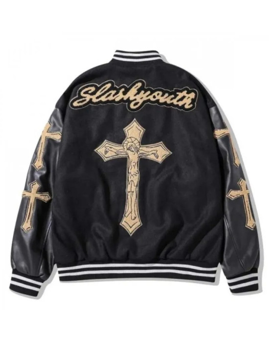 Slash Youth Faith Power Varsity Jacket Slash Youth Faith Power Varsity Jacket