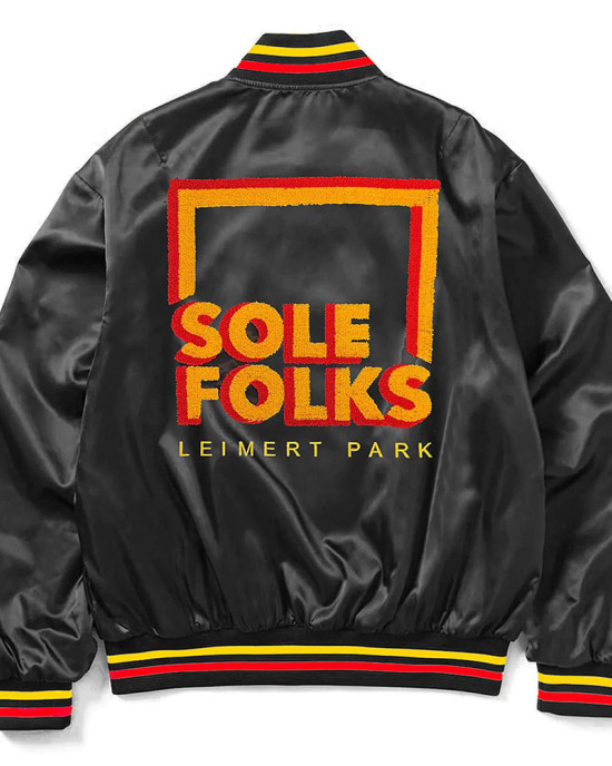Sole Folks Varsity Satin Jacket Sole Folks Varsity Satin Jacket