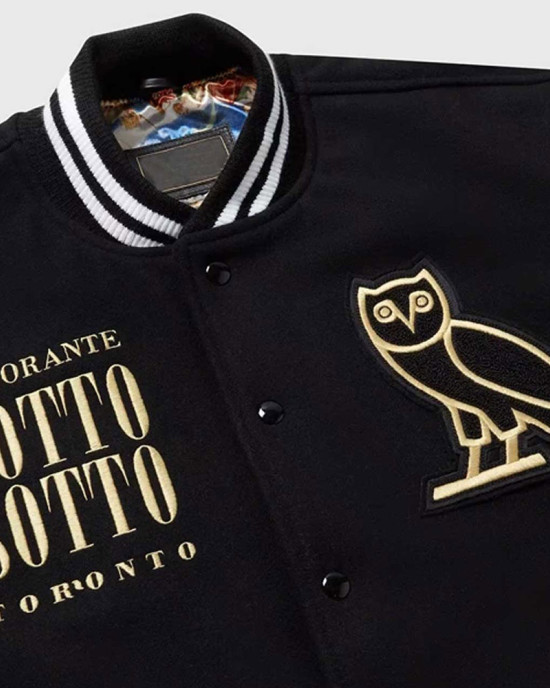 Sotto Sotto OVO Black Varsity Jacket Sotto Sotto OVO Black Varsity Jacket