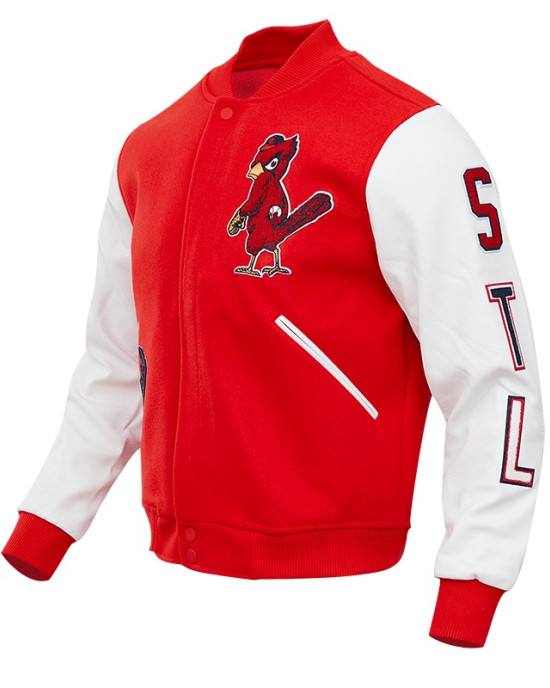 St. Louis Cardinals Classic Red Wool Varsity Jacket St. Louis Cardinals Classic Red Wool Varsity Jacket