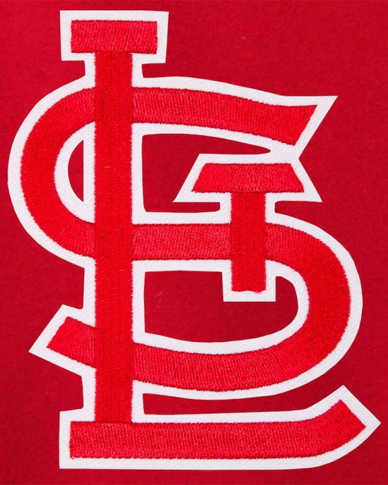 St. Louis Cardinals Embroidered Varsity Red Wool Jacket St. Louis Cardinals Embroidered Varsity Red Wool Jacket