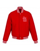 St. Louis Cardinals Embroidered Varsity Red Wool Jacket