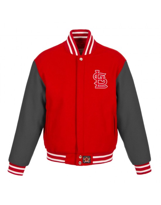 St. Louis Cardinals Embroidered Varsity Red Wool Jacket