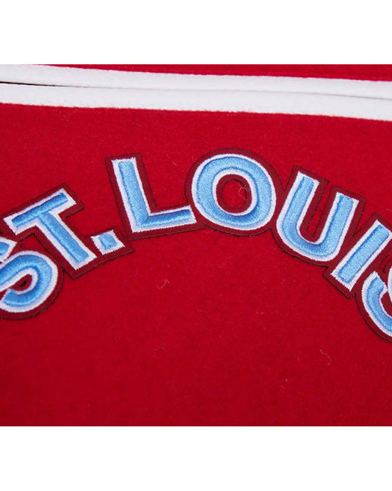 St. Louis Cardinals Retro Classic Rib Blue Wool Varsity Jacket St. Louis Cardinals Retro Classic Rib Blue Wool Varsity Jacket