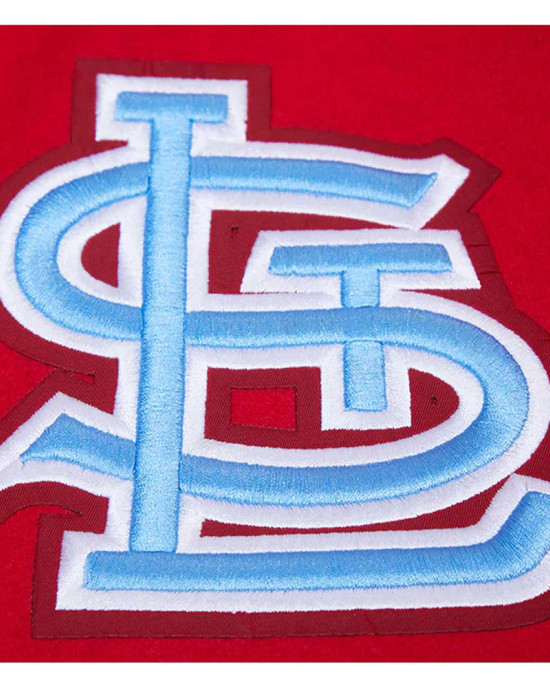 St. Louis Cardinals Retro Classic Rib Blue Wool Varsity Jacket St. Louis Cardinals Retro Classic Rib Blue Wool Varsity Jacket