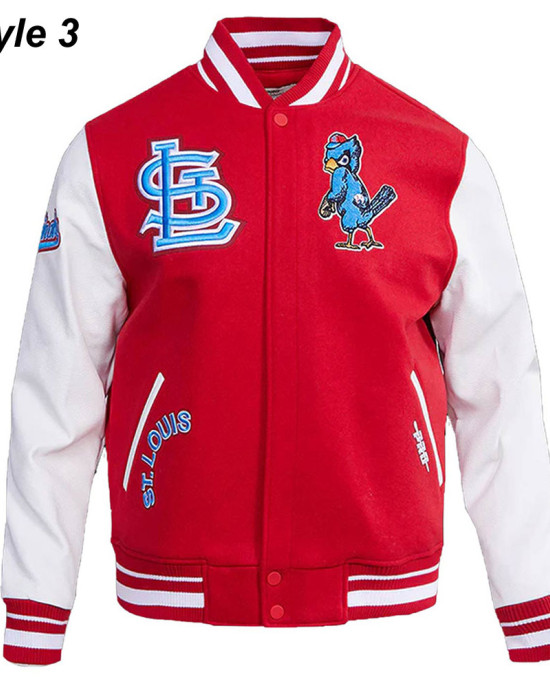 St. Louis Cardinals Retro Classic Rib Blue Wool Varsity Jacket St. Louis Cardinals Retro Classic Rib Blue Wool Varsity Jacket