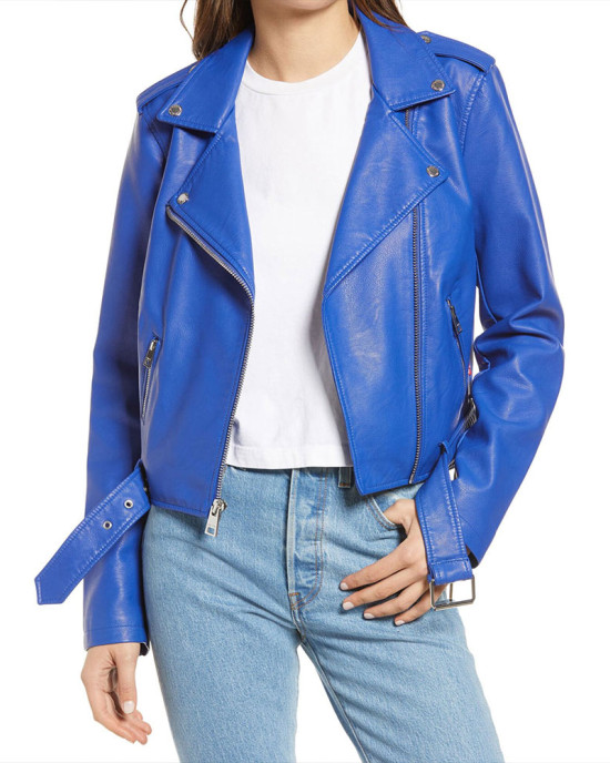 Stargirl S02 Brec Bassinger Blue Leather Jacket Stargirl S02 Brec Bassinger Blue Leather Jacket
