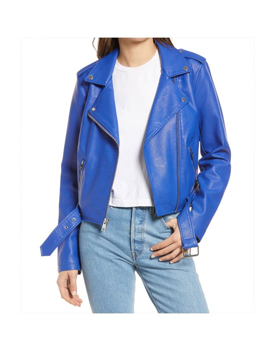 Stargirl S02 Brec Bassinger Blue Leather Jacket