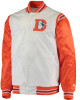 Starter Denver Broncos White and Orange Satin Jacket Starter Denver Broncos White and Orange Satin Jacket